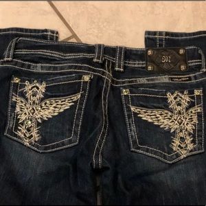 Miss me jeans size 30 skinny inseam 33 bling denim